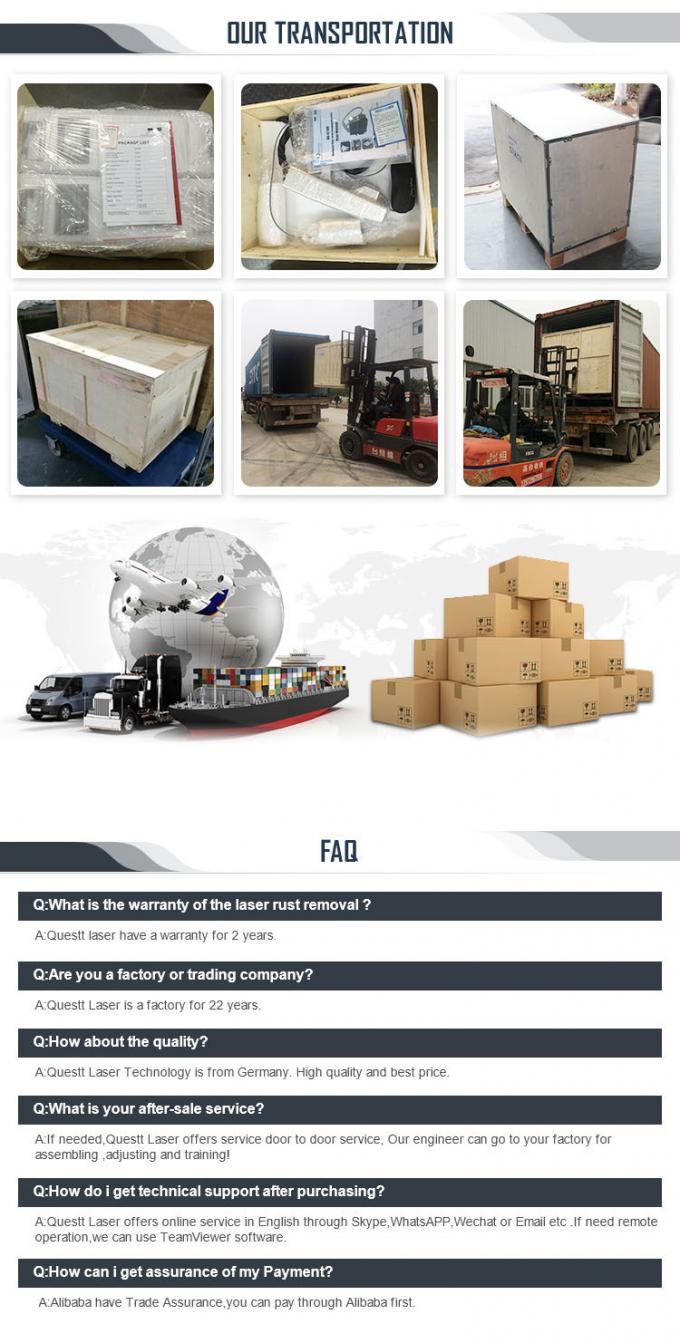 پالس 200w 300w چمدان فايبر ليزر ماشین تمیز کردن دستگاه حذف زنگ 14