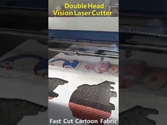 Cartoon fabric CO2 Visual laser cutting machine with CCD Camera